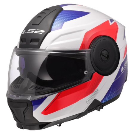 Kask motocyklowy szczękowy LS2 Scope II Duria White Blue Red + Pinlock